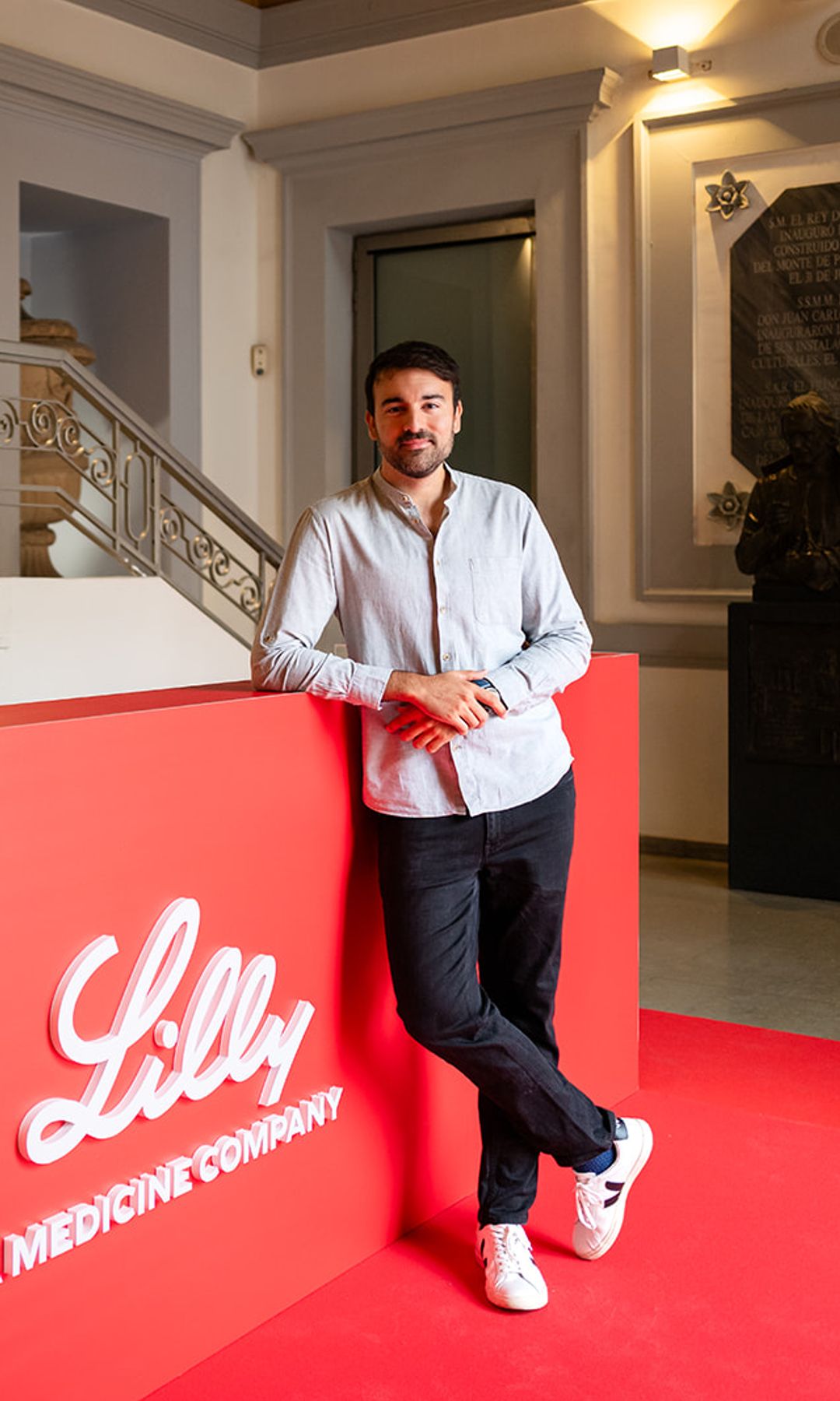 El nutricionista Aitor Sánchez posando en el evento organizado por Lilly