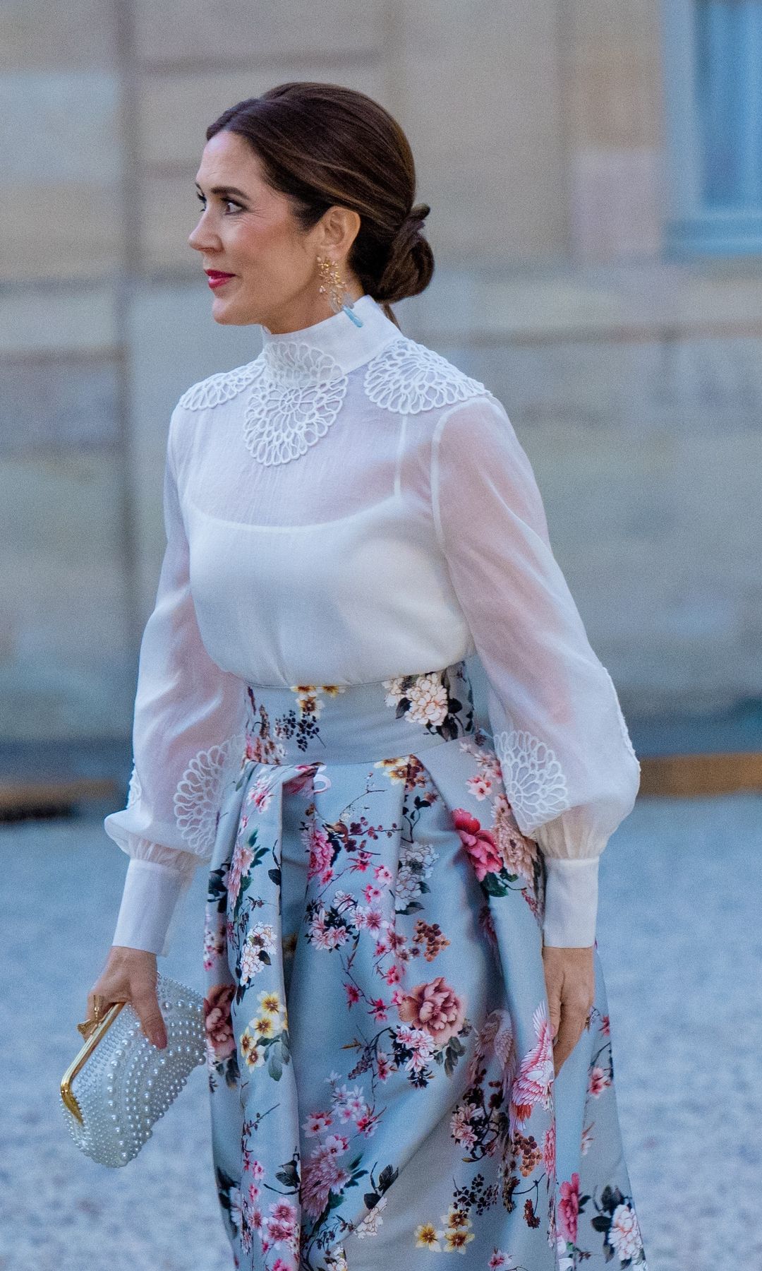 Mary de Dinamarca en la cena de Estado celebrada en París