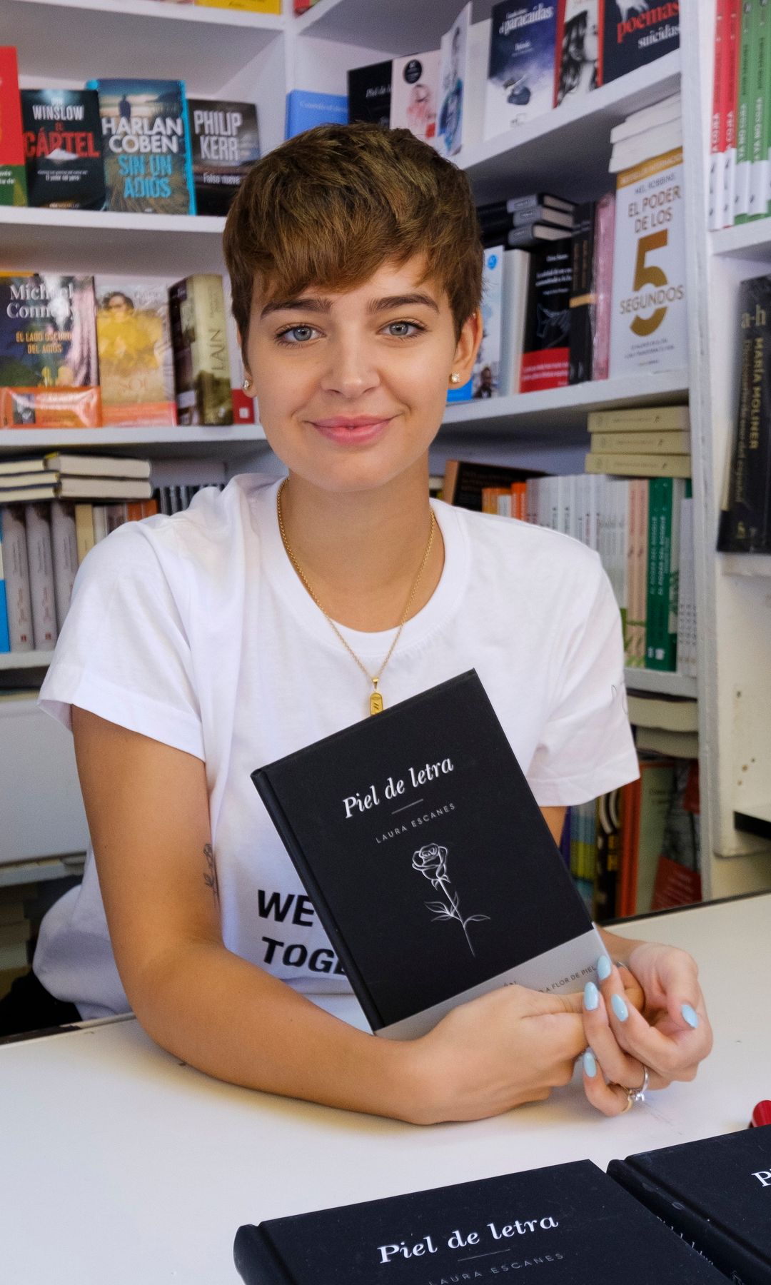 Laura Escanes en 2018 en La feria del libro de Madrid