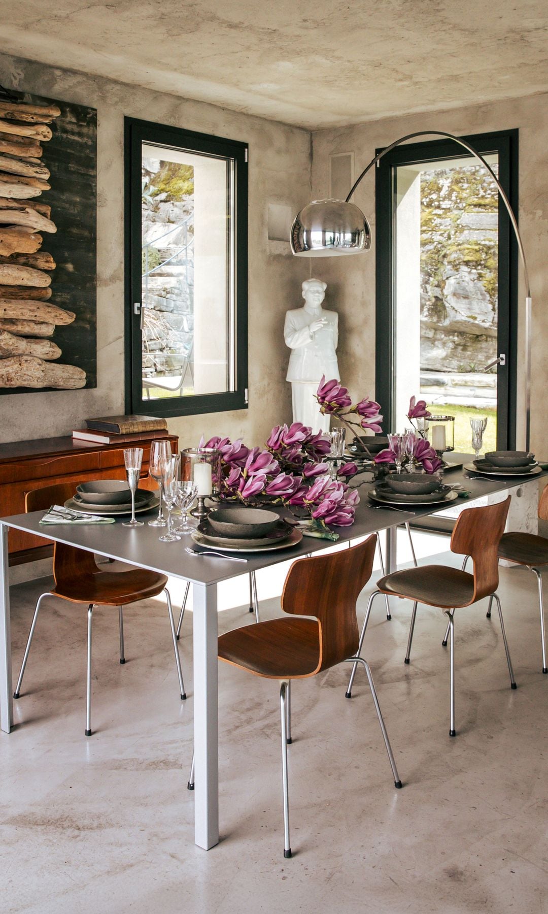El comedor de la casa de Lago de Como