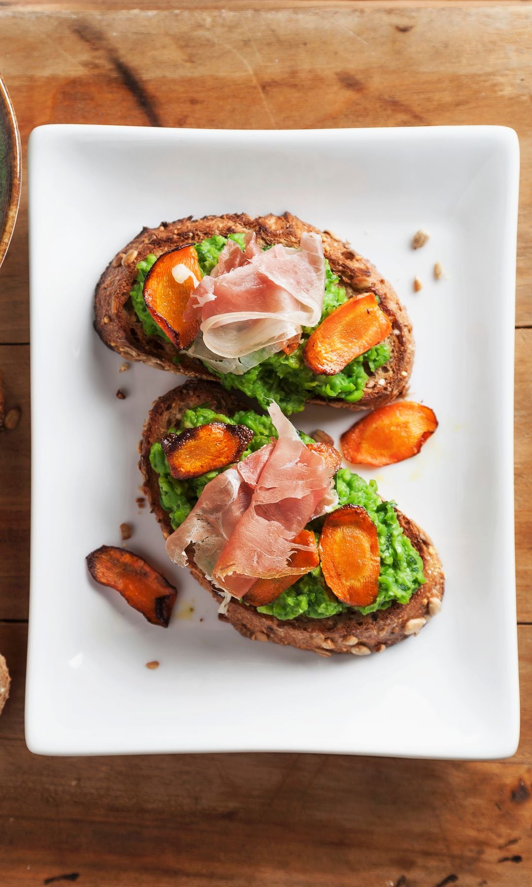 Tostada de jamón para desayunar