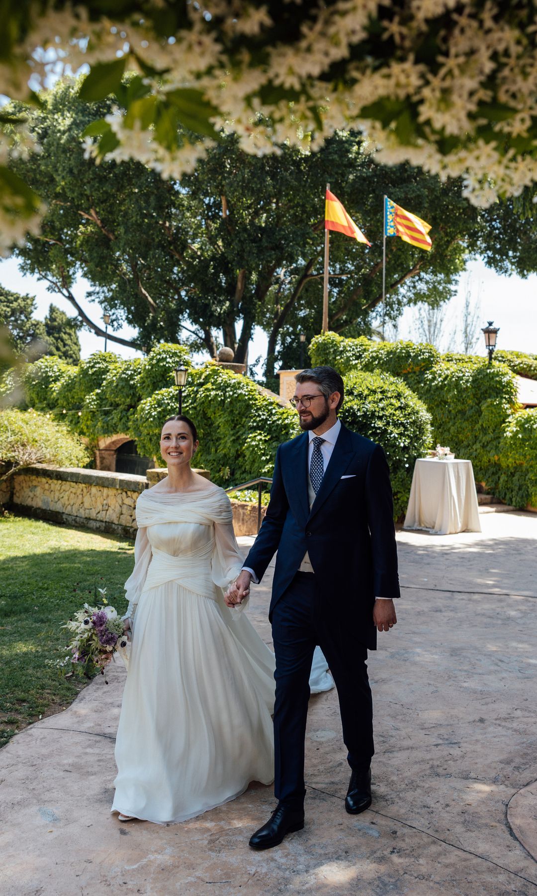Vestido de novia viral drapeado