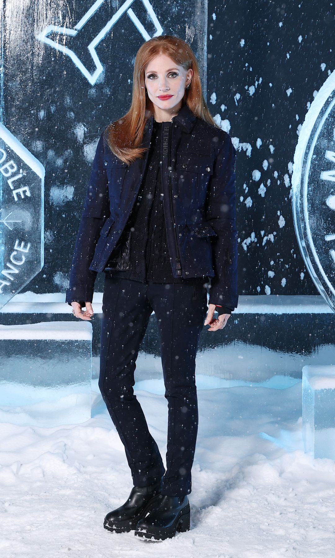 Jessica Chastain en el desfile de Moncler
