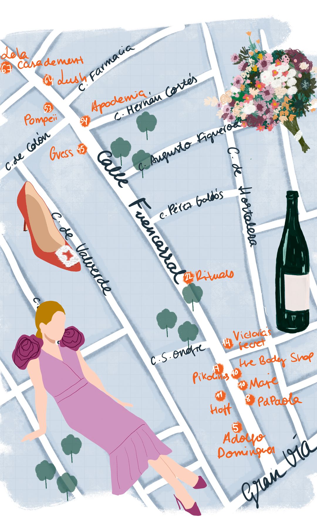 mapa de la calle fuencarral