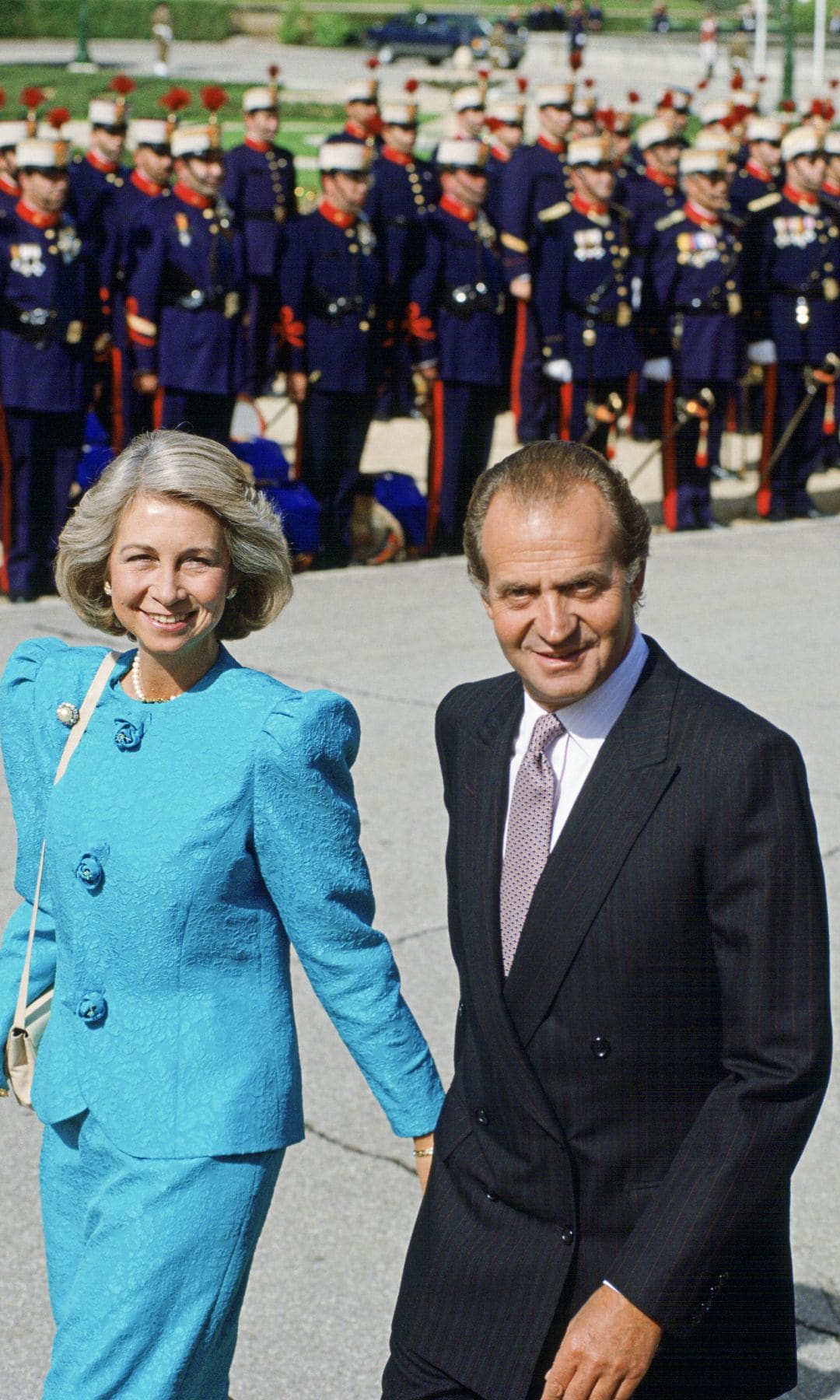 La reina Sofía durante la visita de la monarquía británica a Madrid, 1988. 
