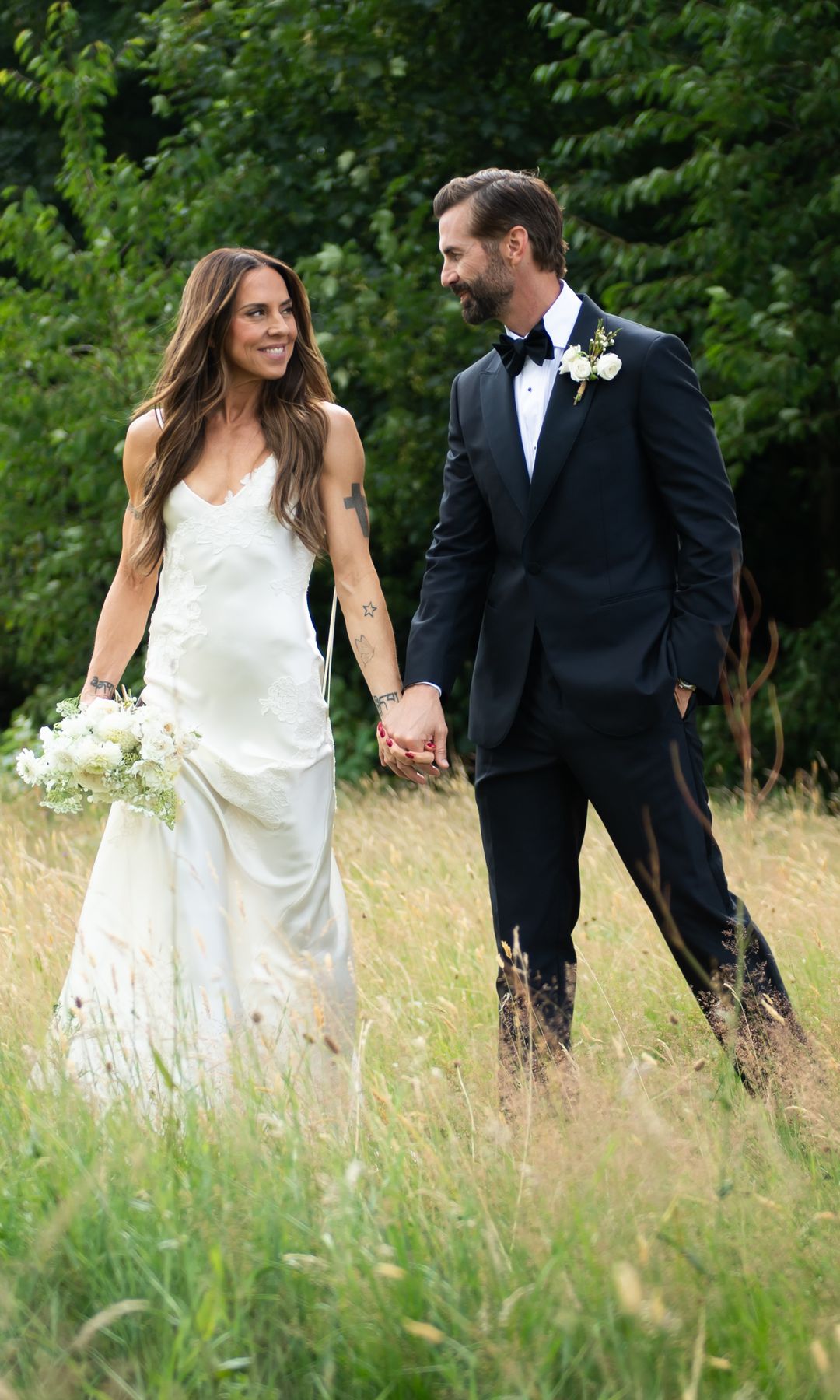 Mel C, con vestido de Victoria Beckham, durante su boda con Chris Dingwall