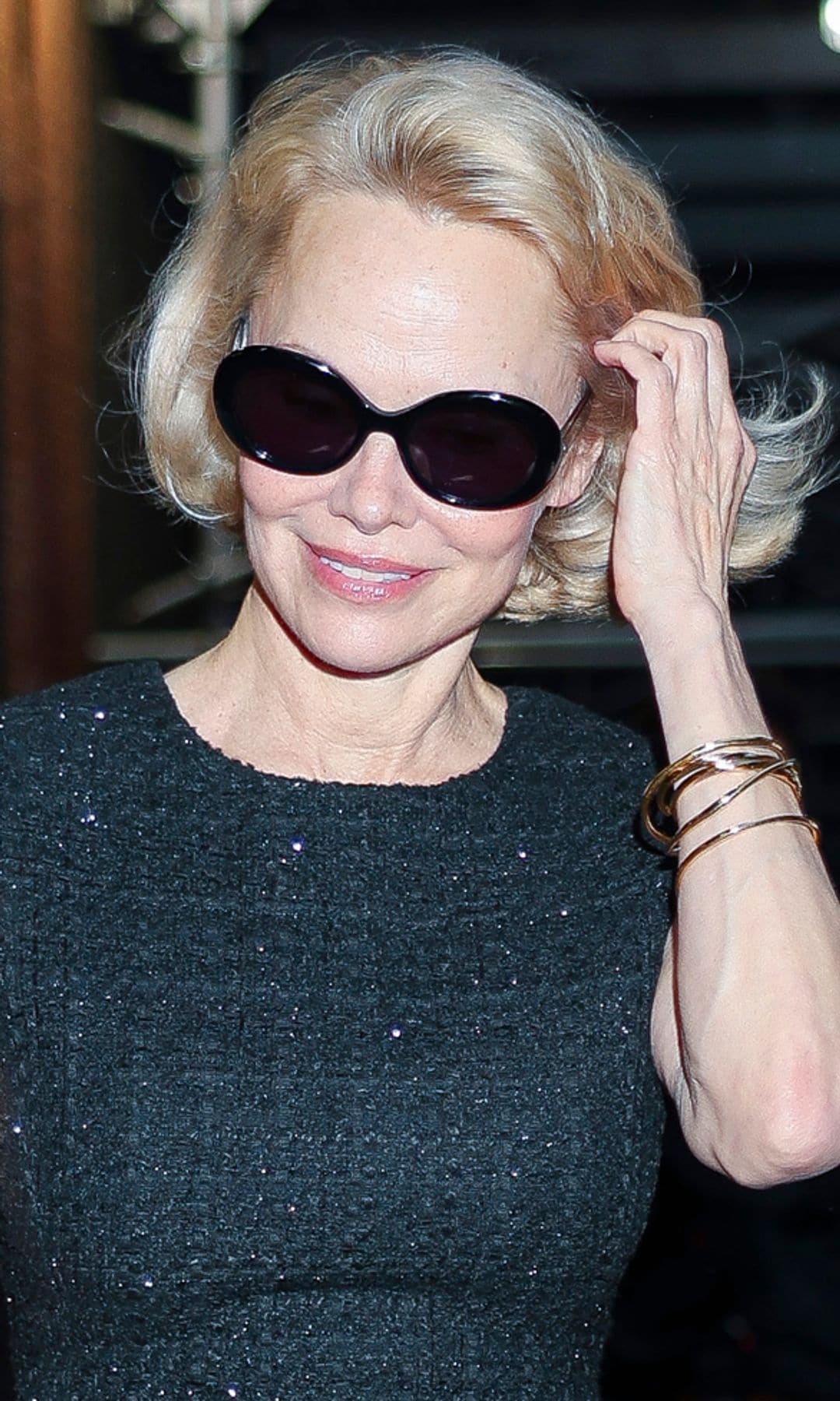 NEW YORK, NEW YORK - MAY 21: Pamela Anderson seen in Meatpacking District on May 21, 2025 in New York City. (Photo by Aeon/GC Images)