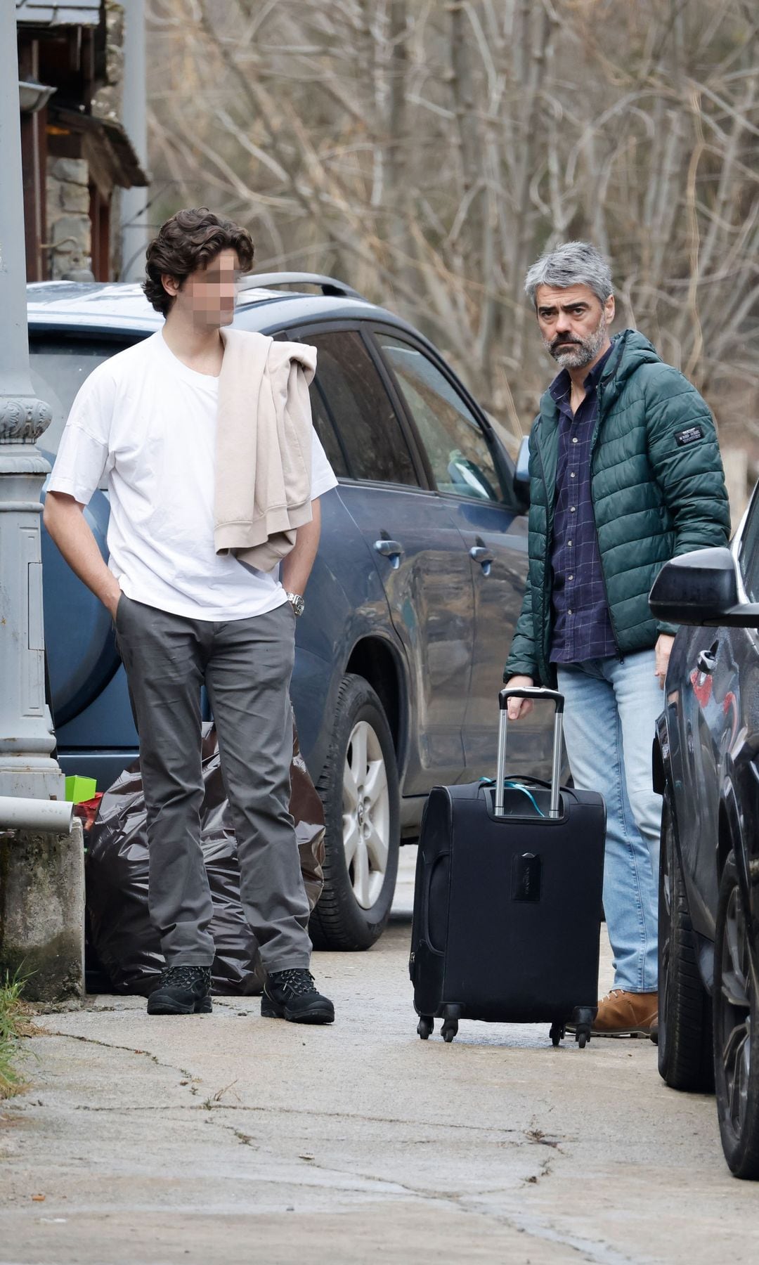 Luis Enríquez con uno de sus hijos