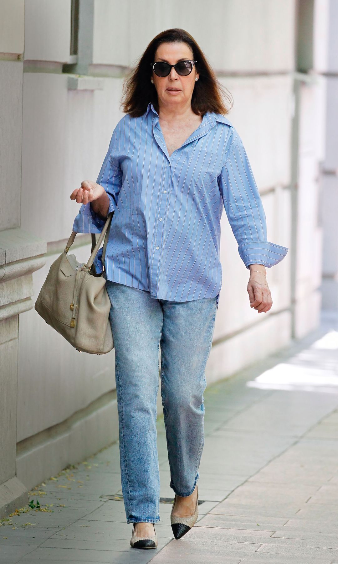 Carmen Martínez-Bordiú, que cumplió 74 años el pasado 26 de febrero, paseando por Madrid
