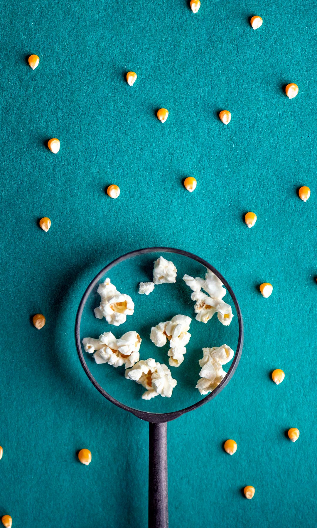 Palomitas de maíz en una sartén