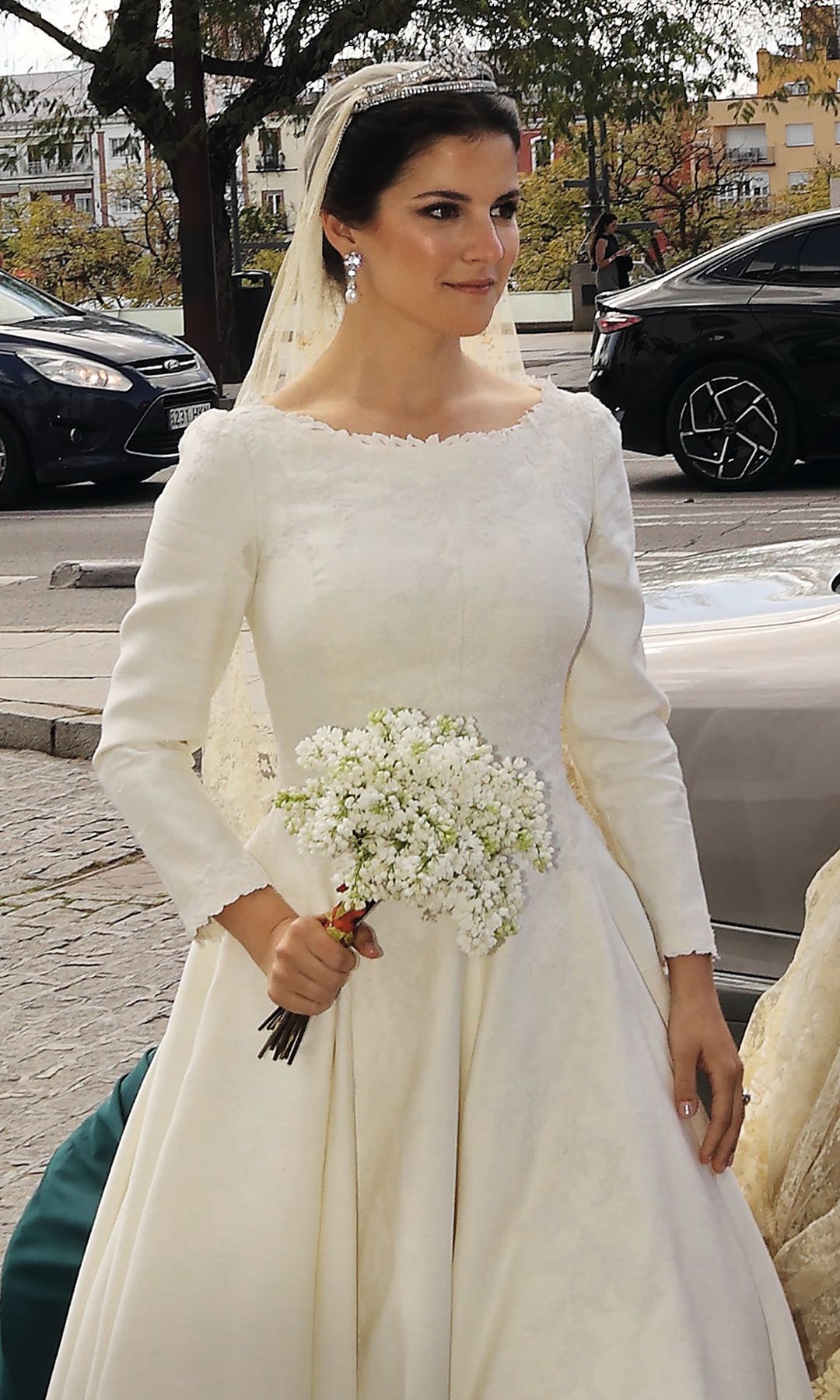 Mercedes Olazábal y Solís, la novia, antes del "sí quiero"