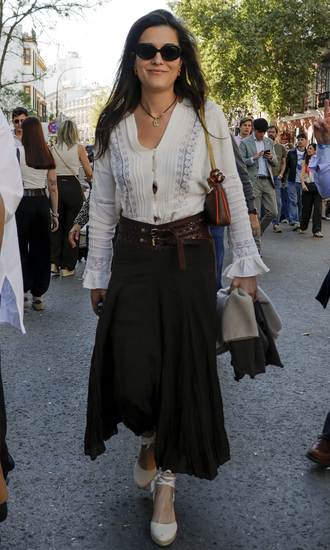 Bárbara Mirjan, durante la Semana Santa de Sevilla, el 1 de abril de 2026.