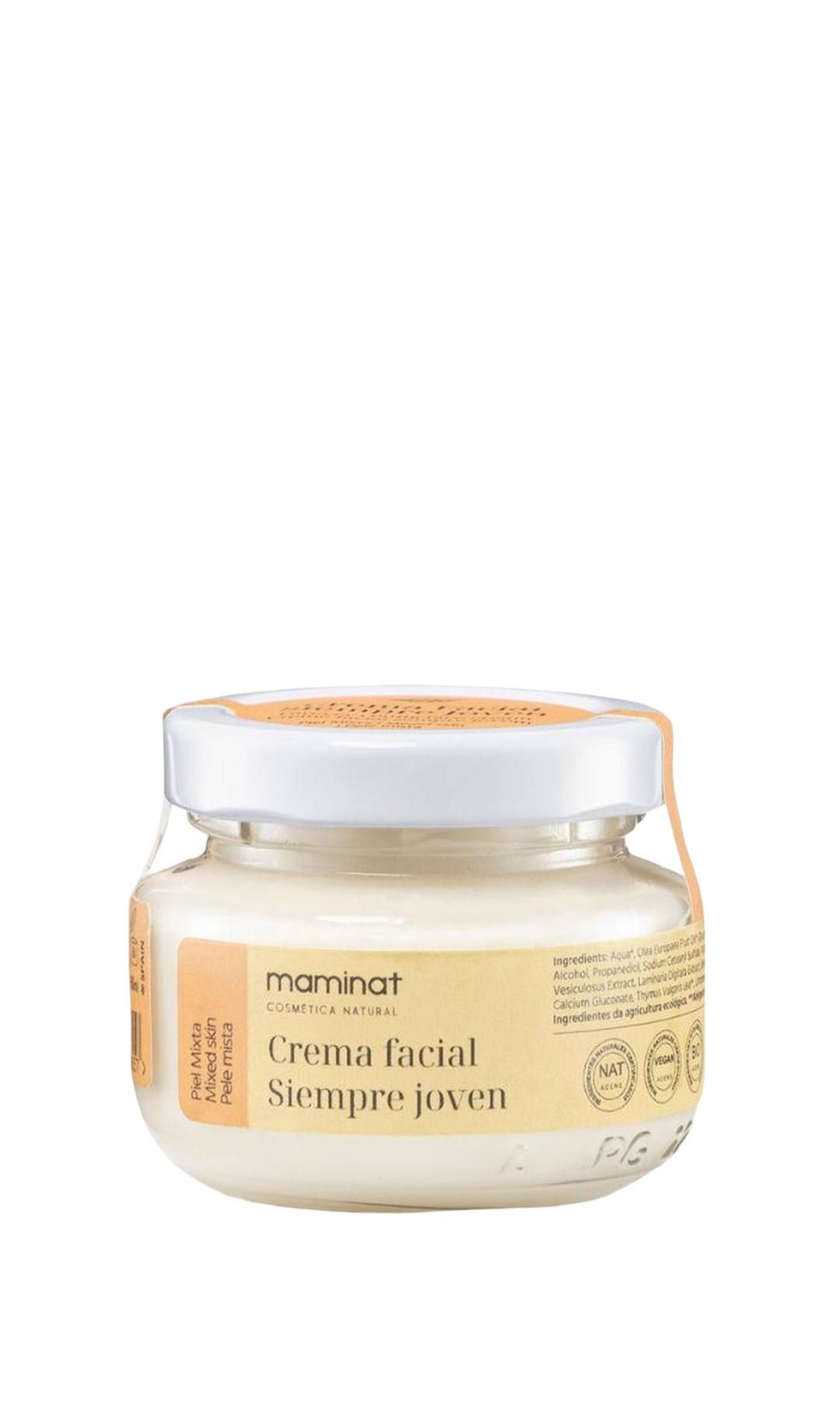Crema hidratante para piel mixta con aceite de oliva (24€), Maminat