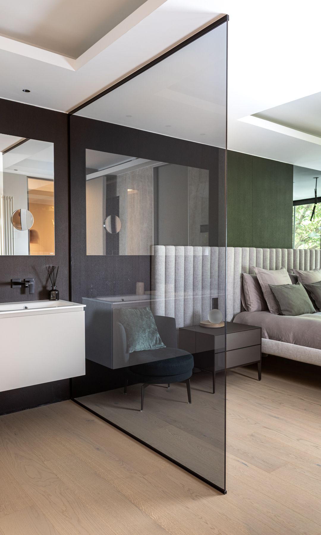Baño en suite en el dormitorio