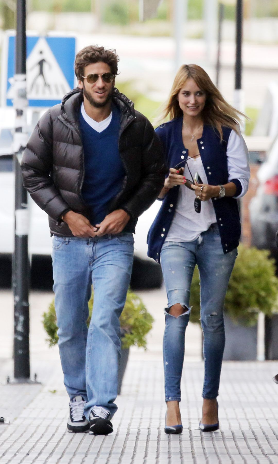 Feliciano López y Alba Carrillo el 4 de abril de 2013 en Madrid