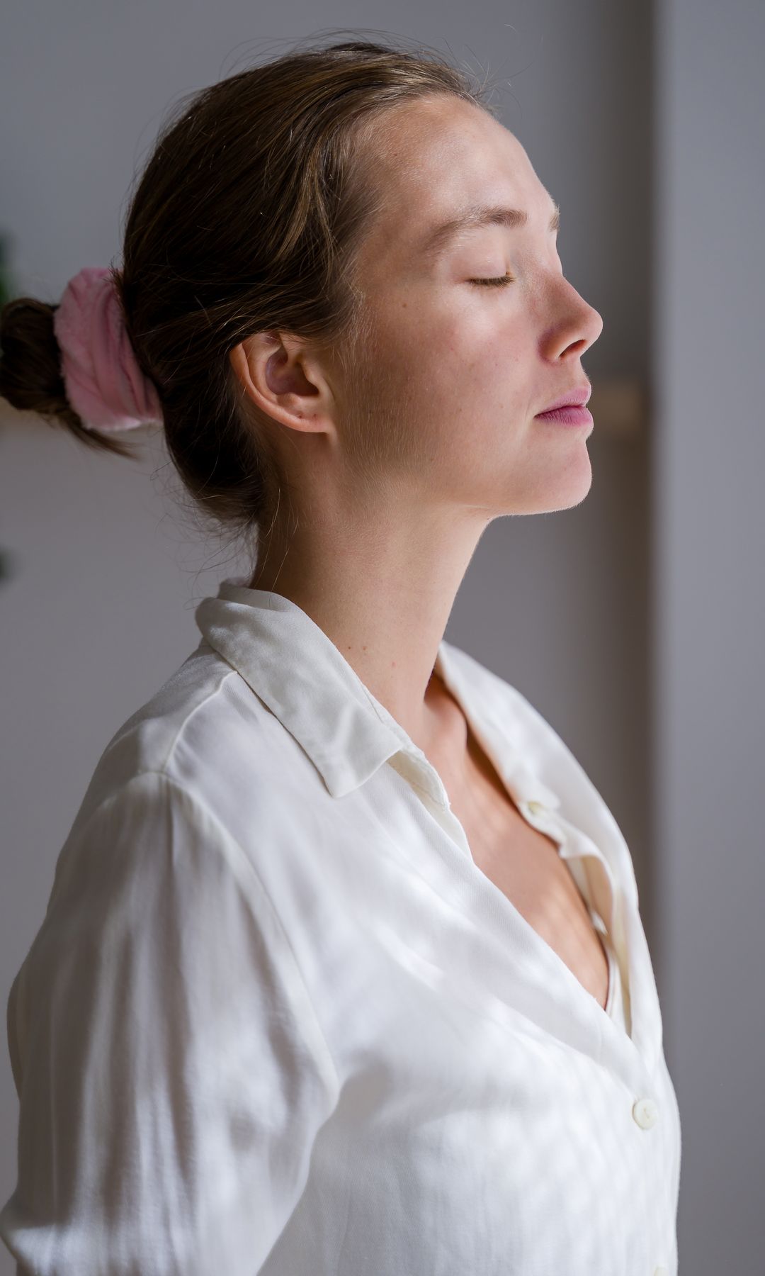chica respirando