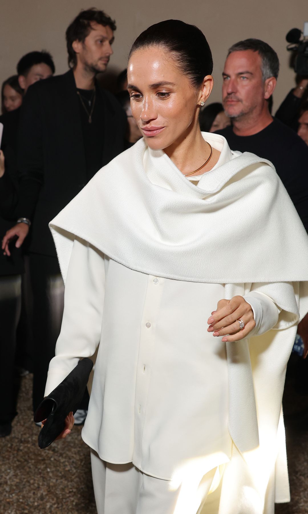 Meghan Markle en el desfile de Balenciaga en la Semana de la Moda de París en 2025