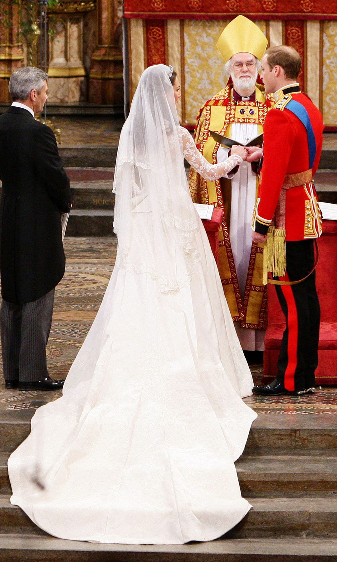 Kate Middleton y el príncipe Guillermo el día de su boda en 2011