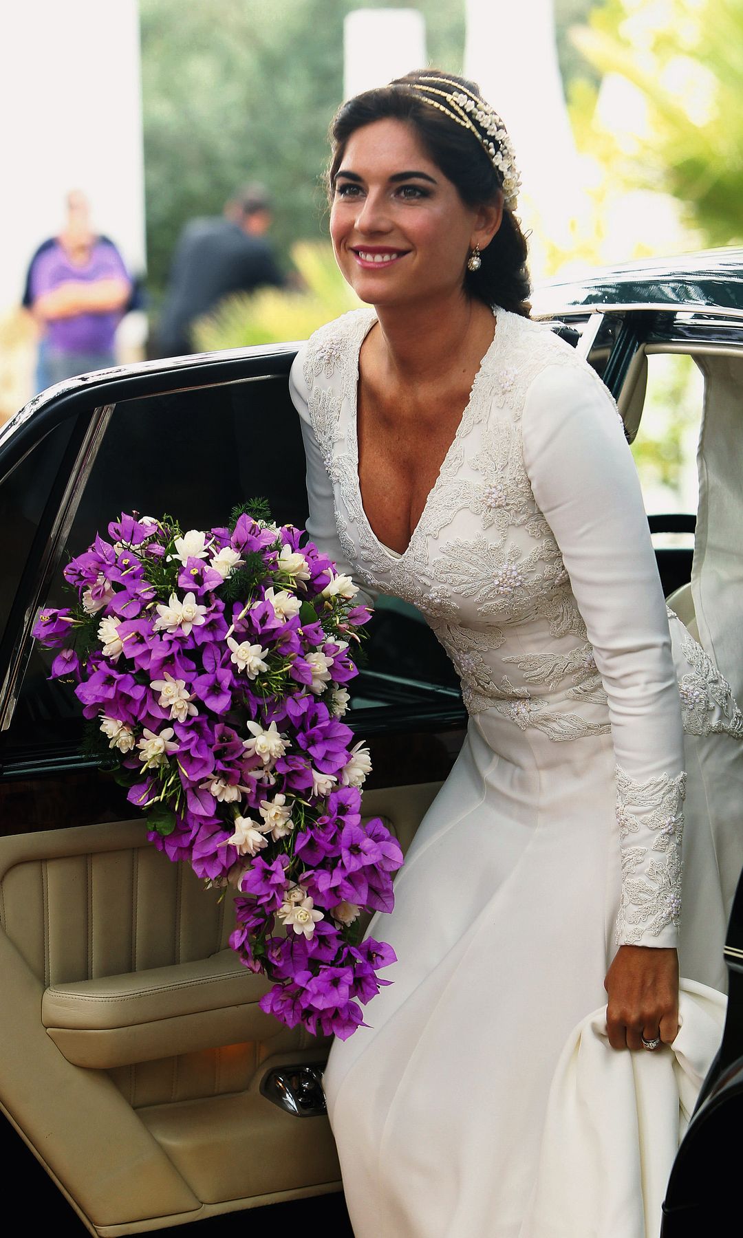 Lourdes Montes el día de su boda civil en Ronda, en 2013