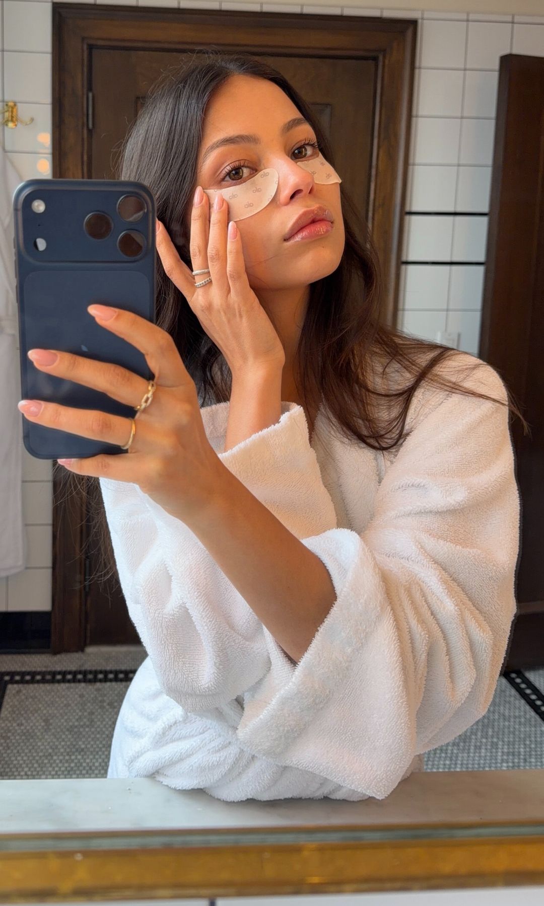 chica piel baño
