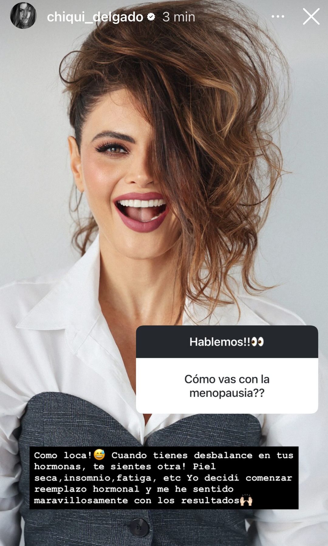 Chiquinquirá Delgado se confesó como nunca de la etapa que transita a sus 52 años.