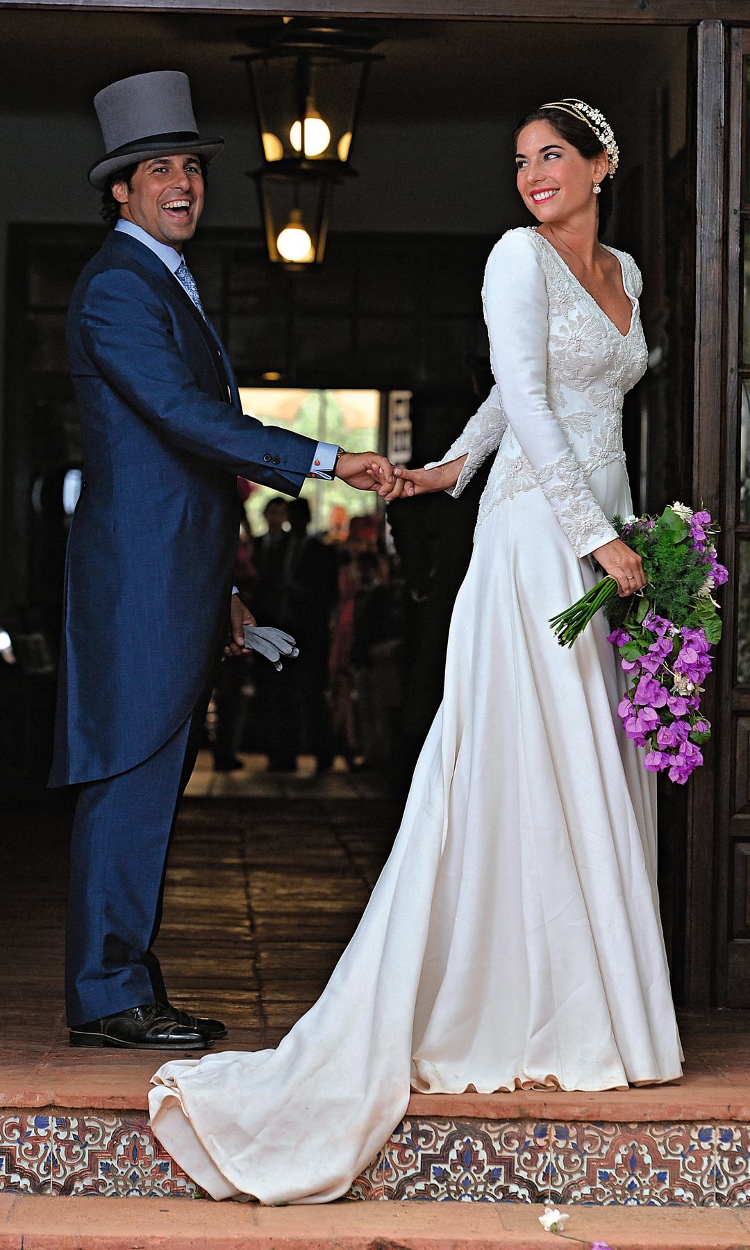 Franciso Rivera y Lourdes Montes el día de su boda civil en Ronda, en 2013