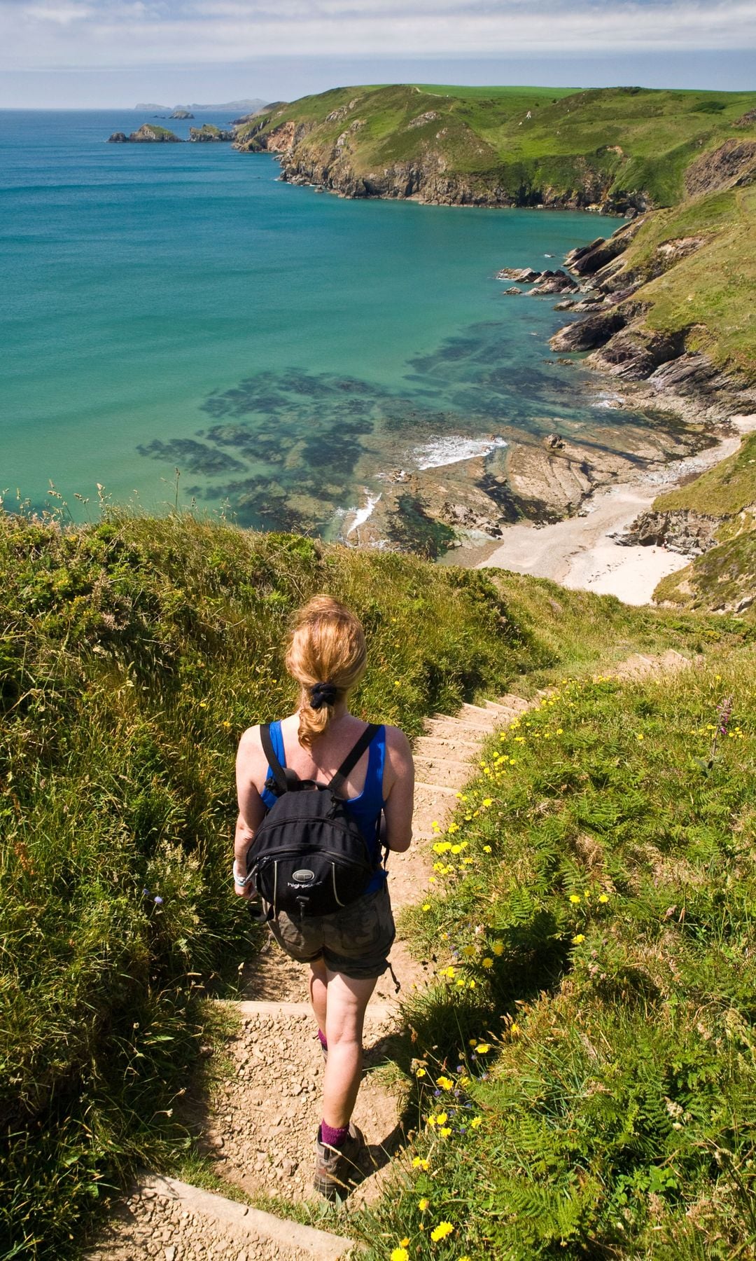 ruta costera de Pembrokeshire, de camino a Solva, Gales