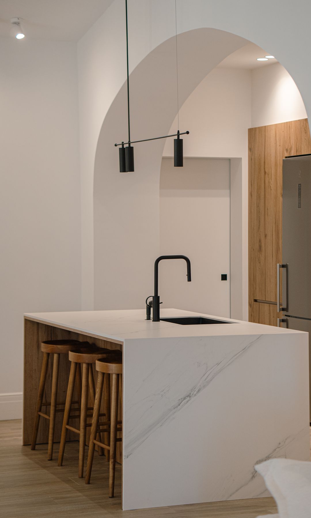 Cocina abierta con isla