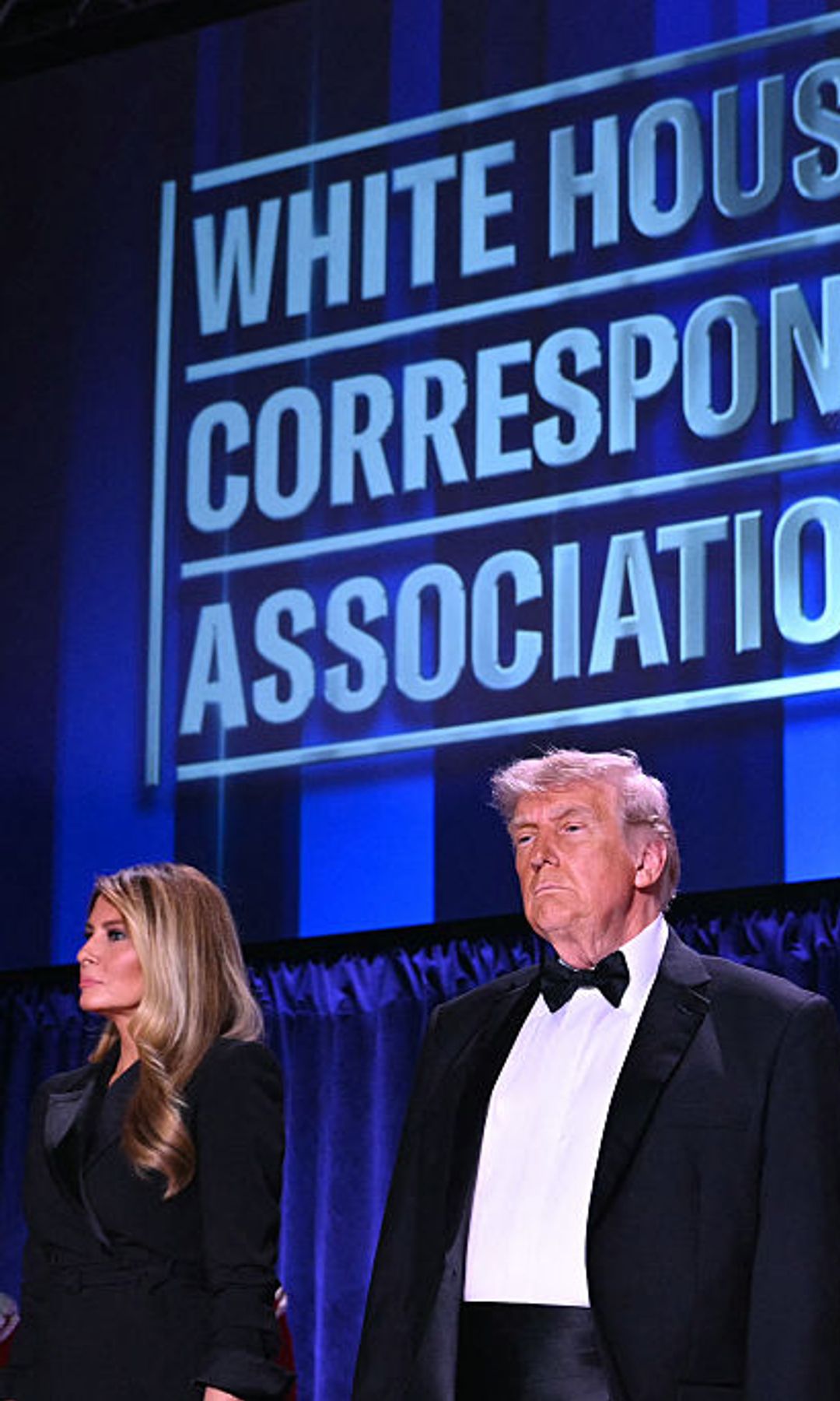 Melania y Donald Trump en  la cena de corresponsales de la Casa Blanca 