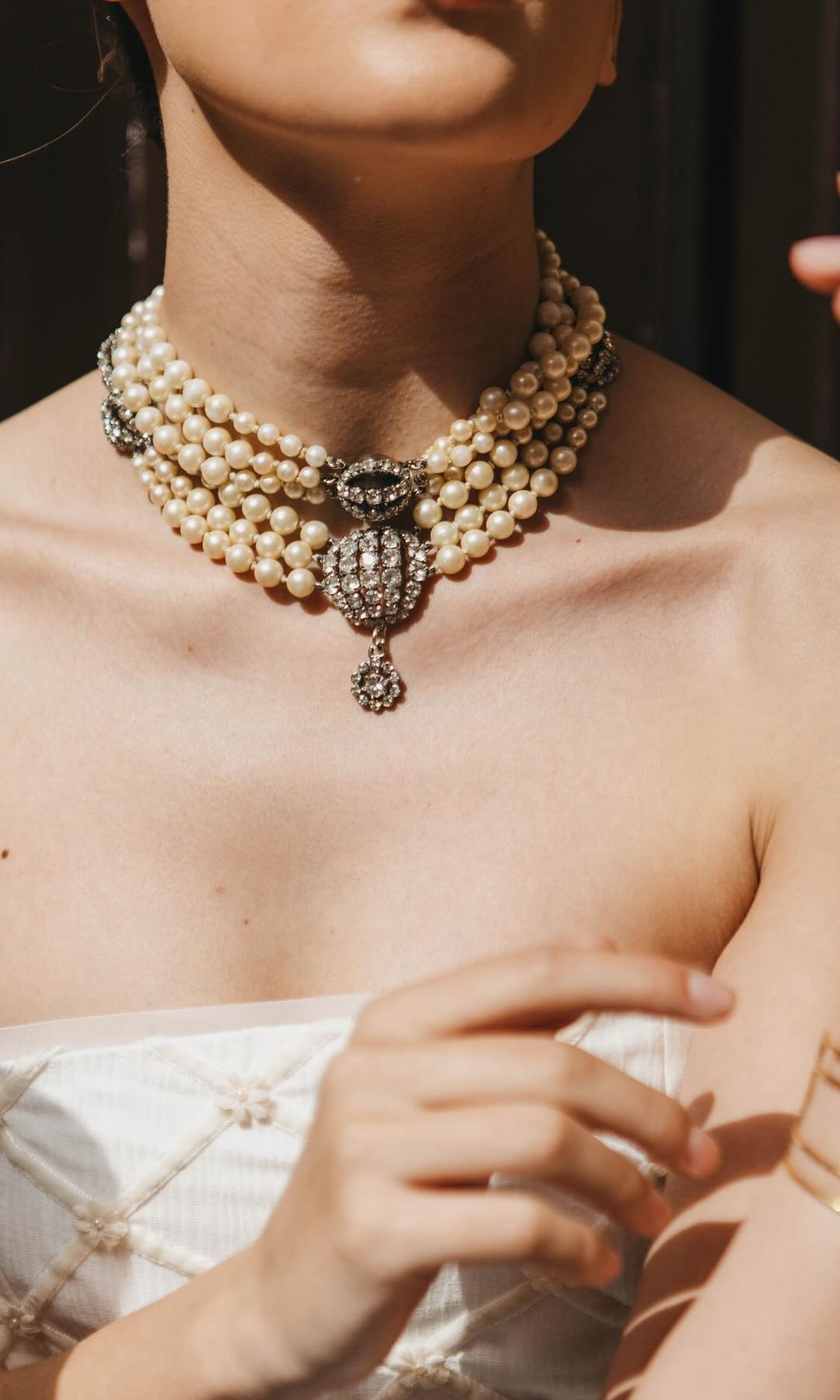 Choker de perlas de Unike Novias