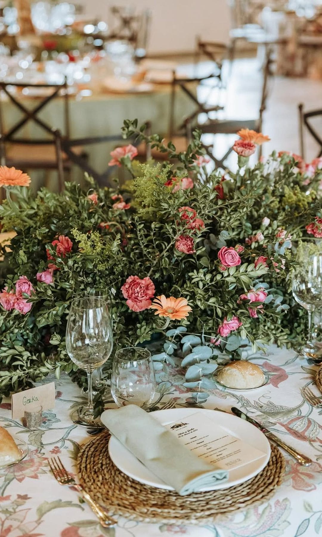 Mesas de boda centros de flores