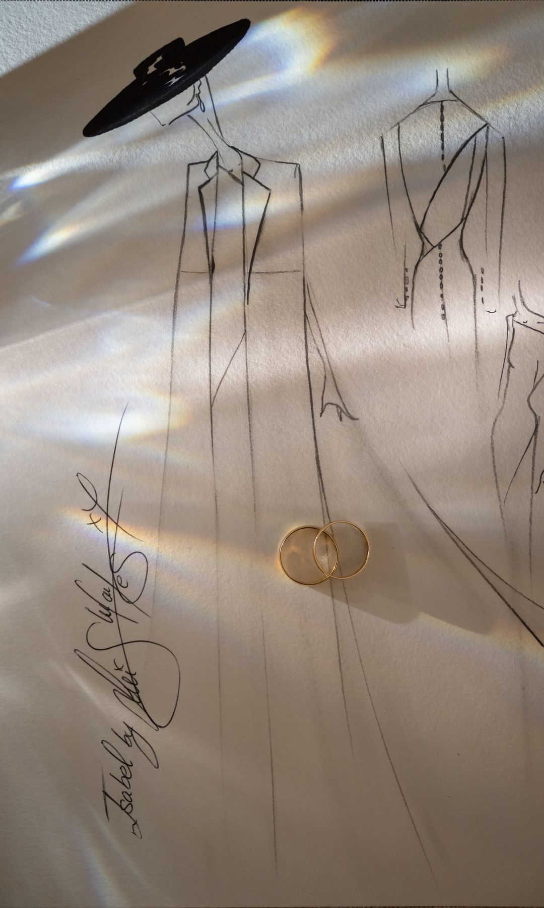 Ilustración de vestido de novia de Luis Infantes