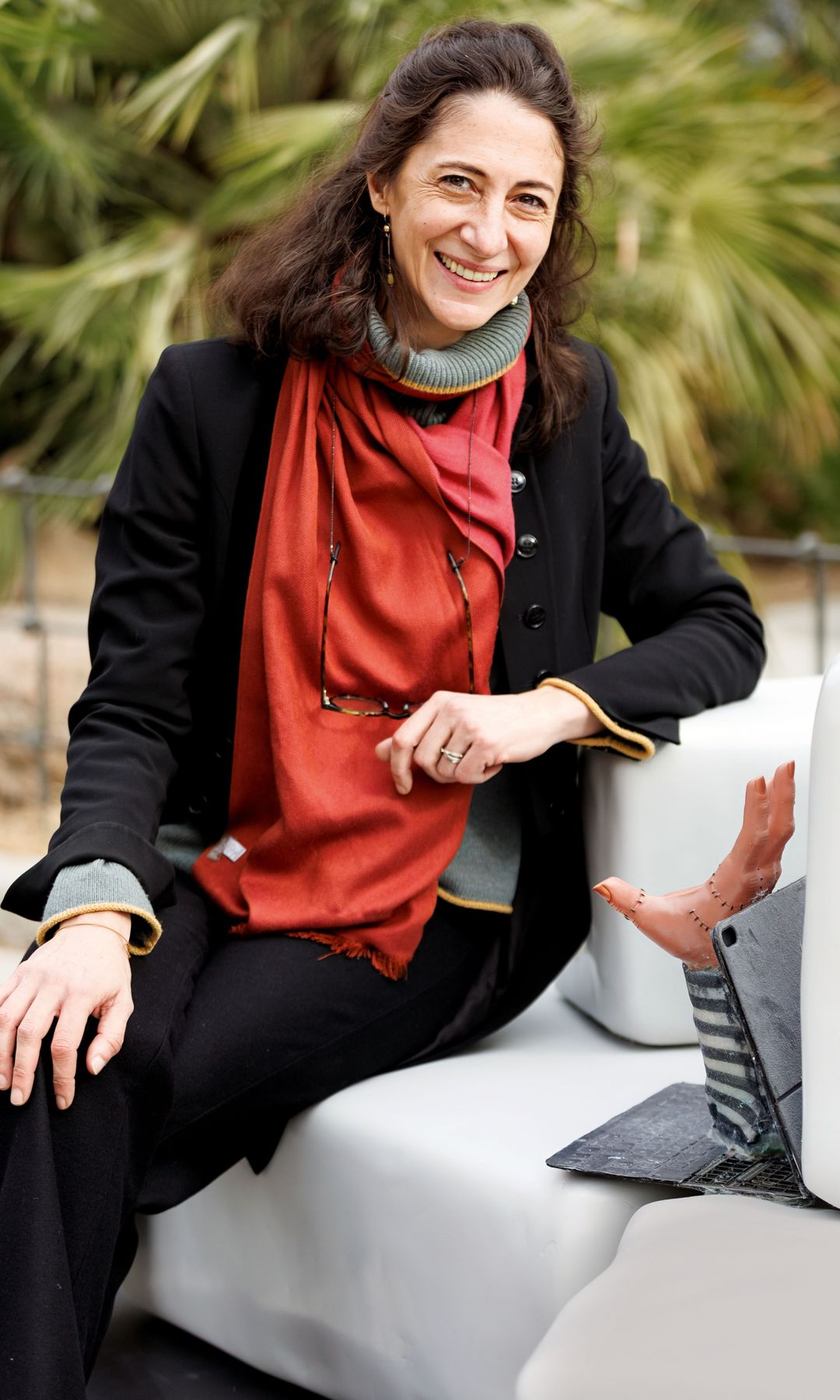 Claudia, durante su presentación de “Resetéate y vive”, la escultura que ha creado como parte de la iniciativa de Aldeas Infantiles SOS y fundación SOL.