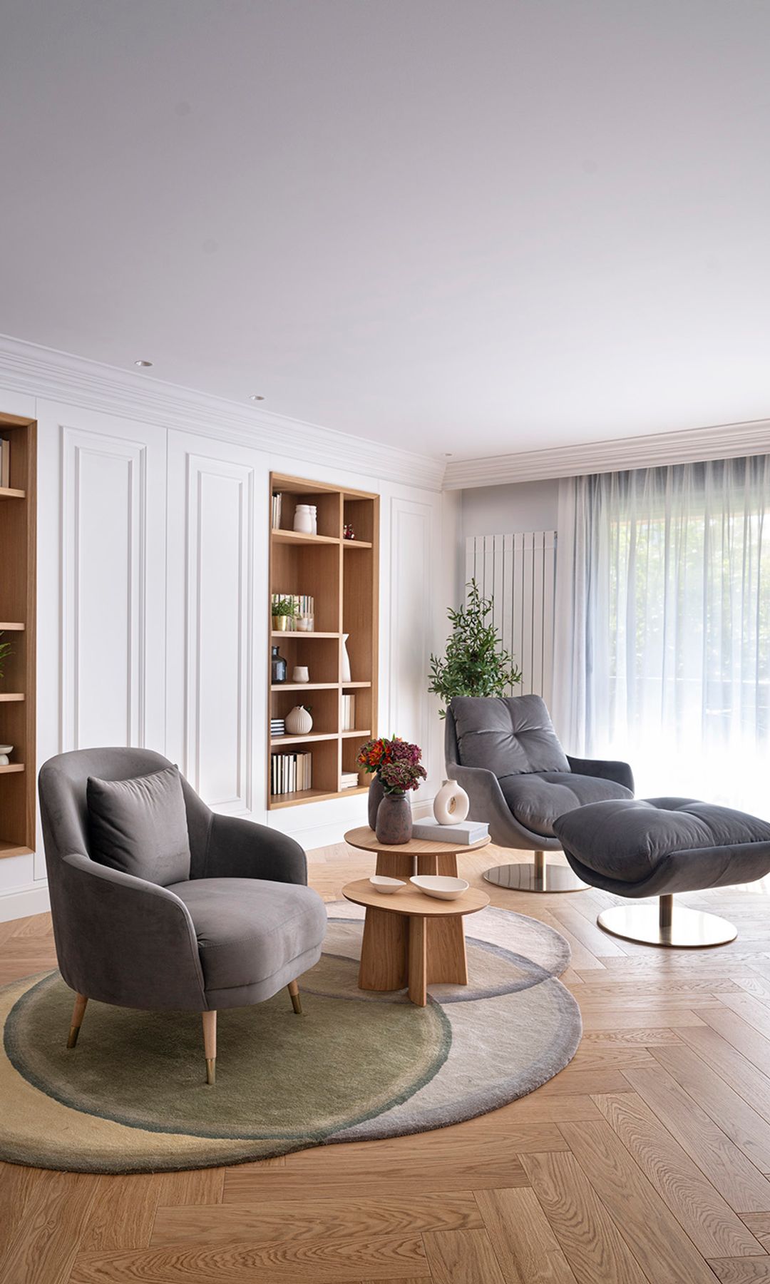 Zona de lectura en el salón