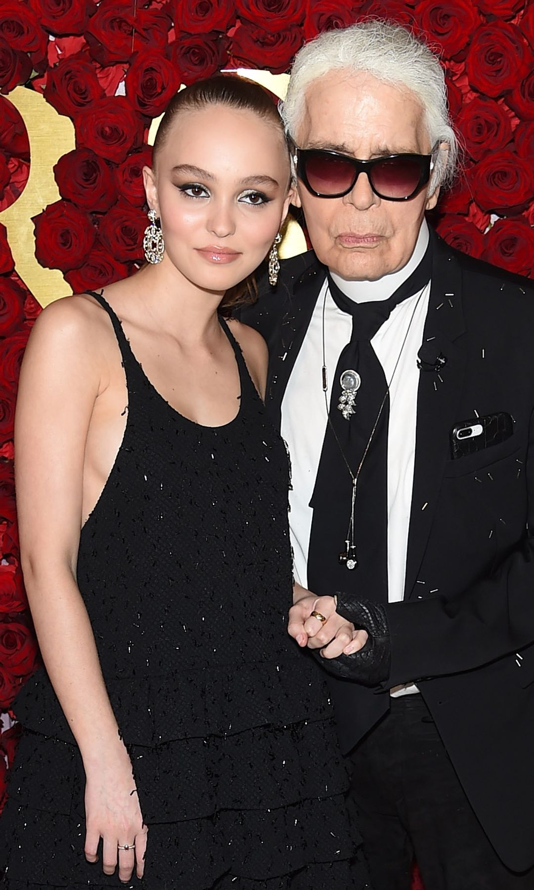 Karl Lagerfeld y Lily-Rose Depp (2017)