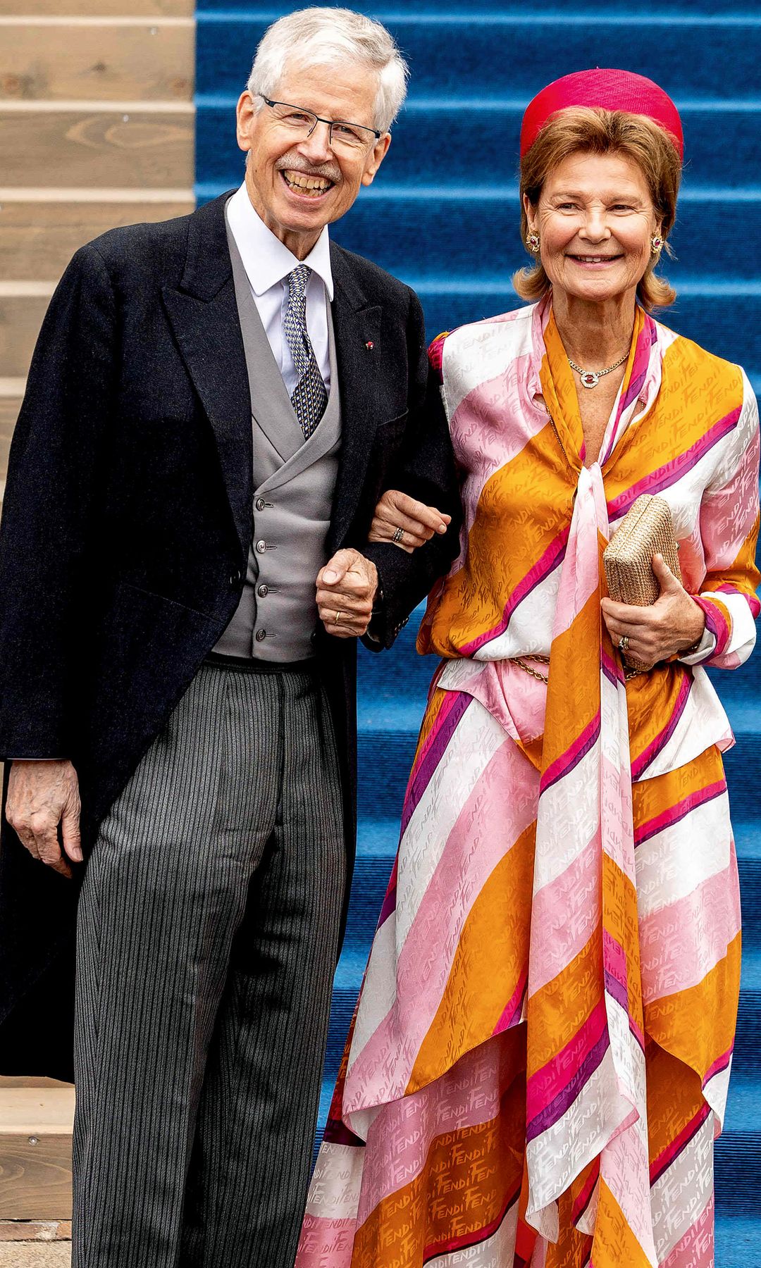 El príncipe Nicolás de Liechtenstein —tío abuelo de la novia— y Margarita de Luxemburgo