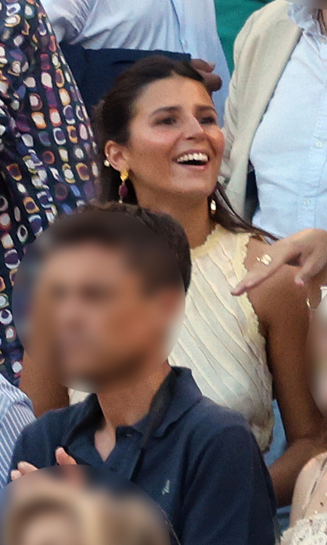 Tana Rivera en la plaza de las Ventas viendo torear a Roca Rey, a 28 de mayo de 2026, en Madrid