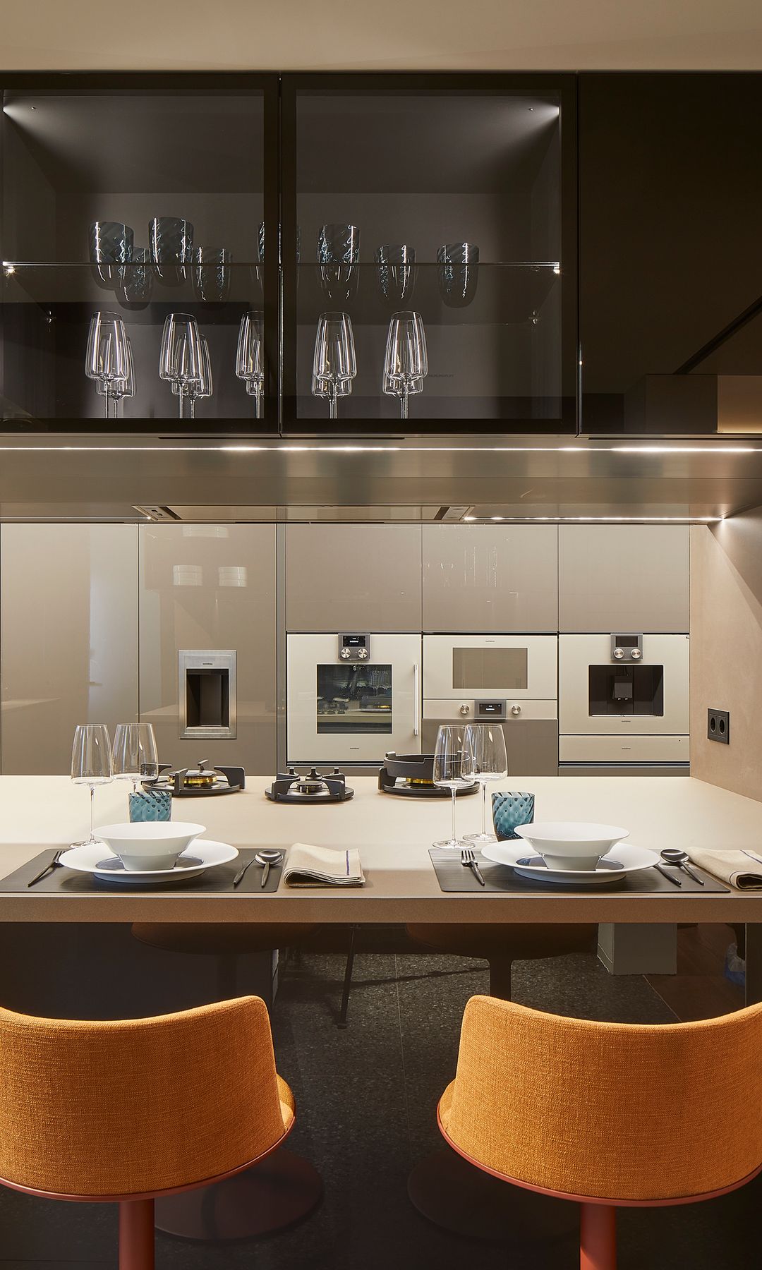 Cocina con cafetera integrada