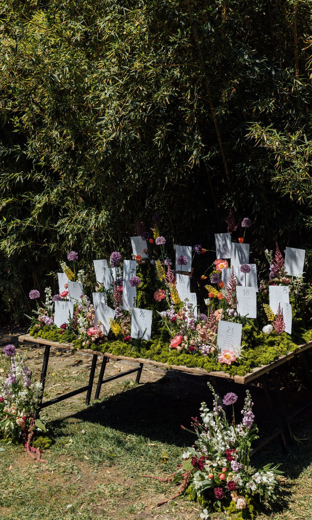Seating plan con flores