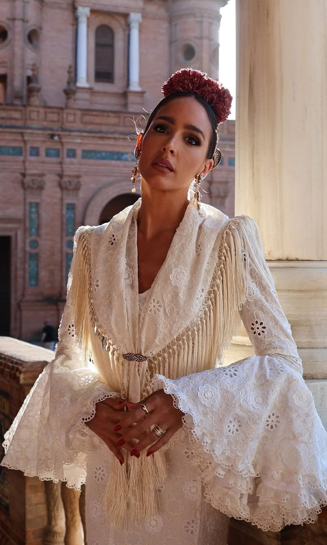 Rocío Osorno vestida de flamenca
