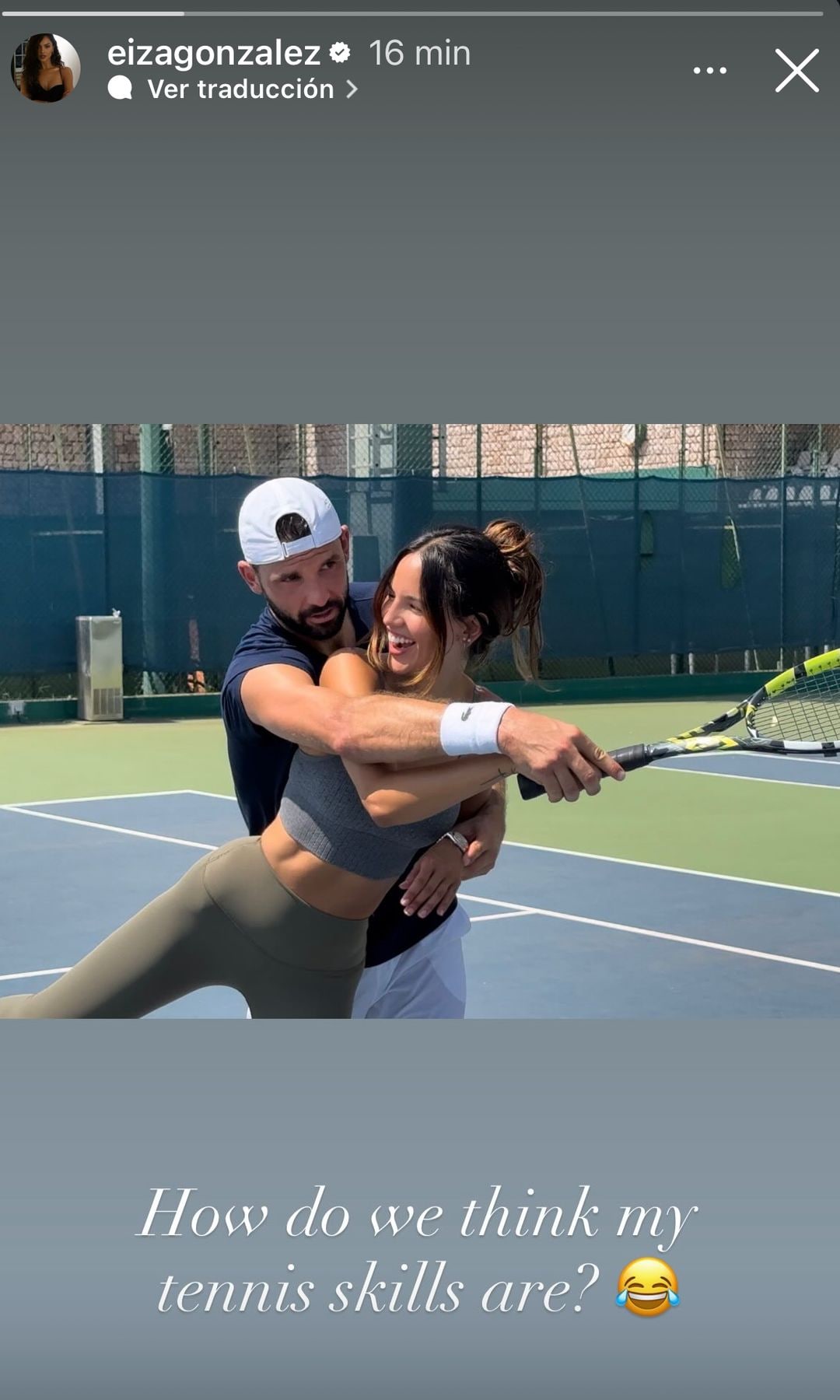 Eiza González con su novio Grigor Dimitrov