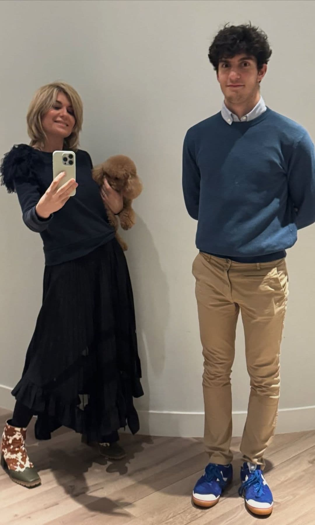 Sandra Golpe con su hijo David, de 20 años