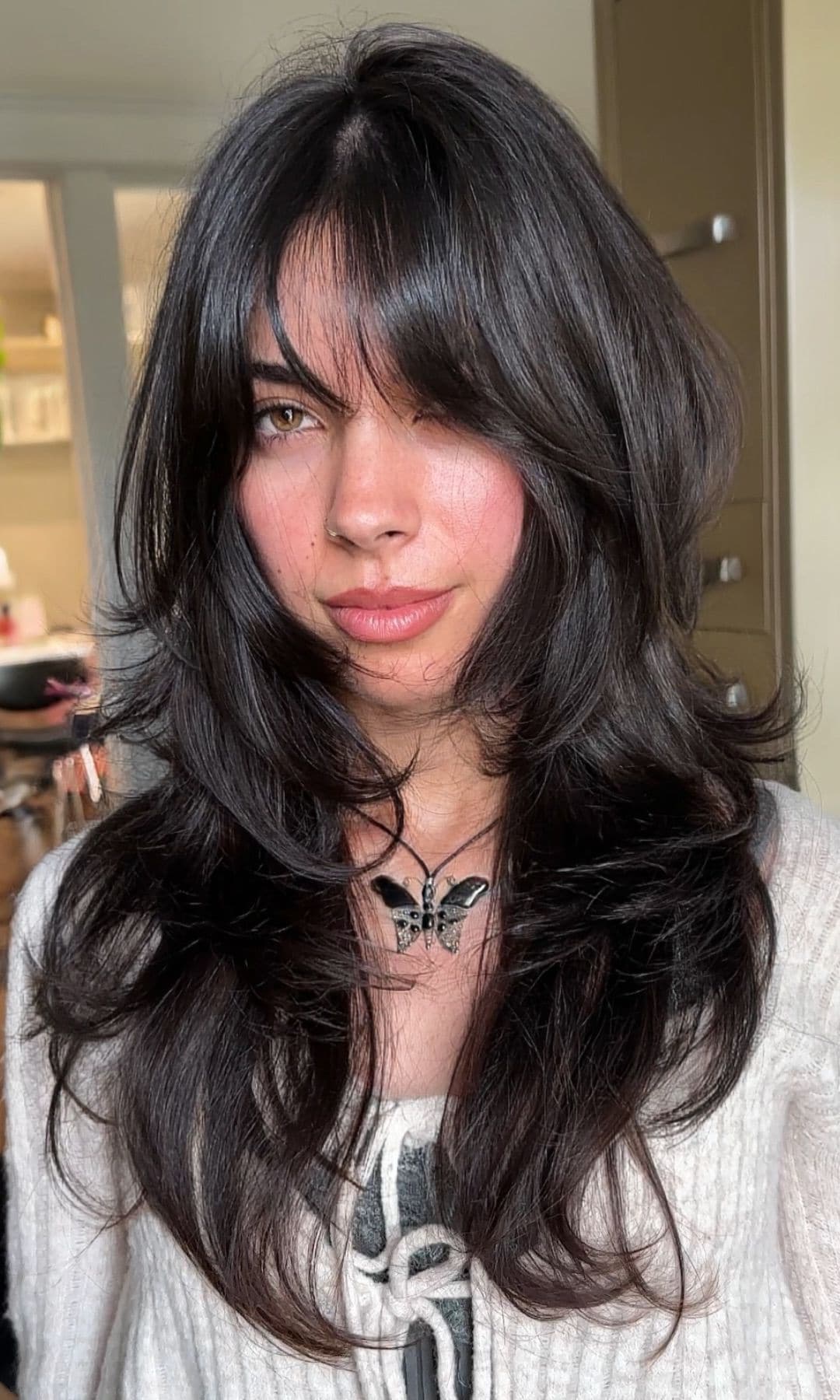 Cabello cortado a capas