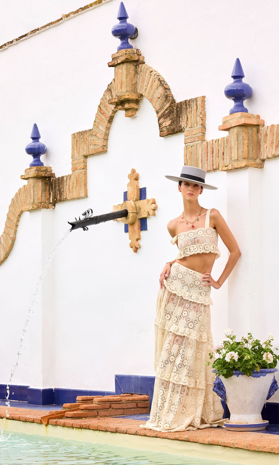 Victoria Federica, junto a la piscina exterior