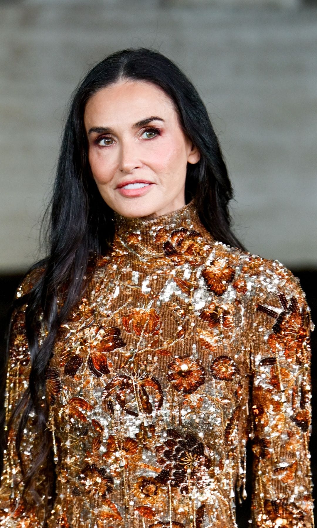 Demi Moore en la Semana de la Moda de Milán este 2025
