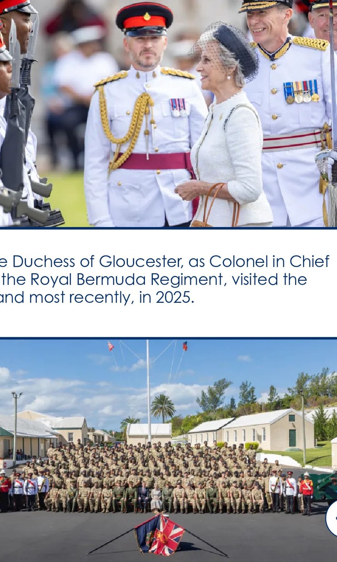 Visita de la duquesa de Gloucester a Bermudas en 2025
