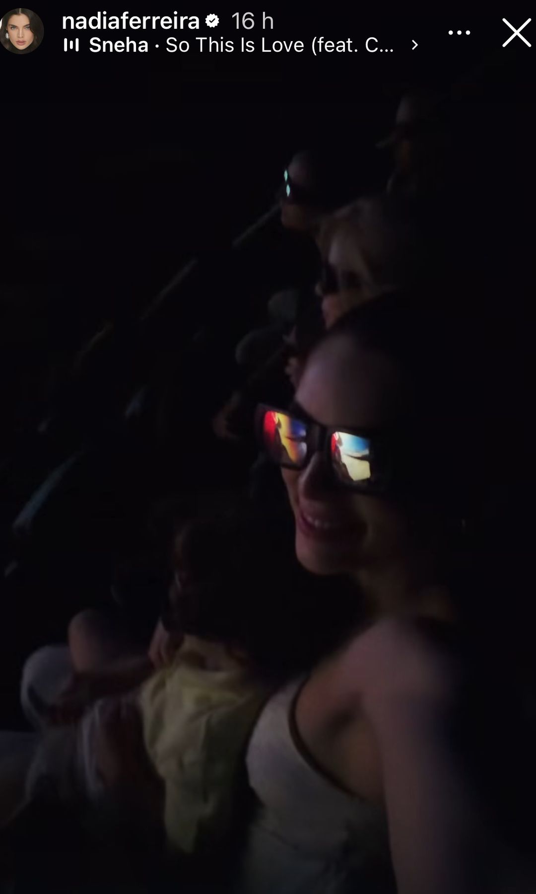 Nadia Ferreira contó que tuvo su primera salida al cine con su hijo: 'Cine por primera vez con Marquito'.