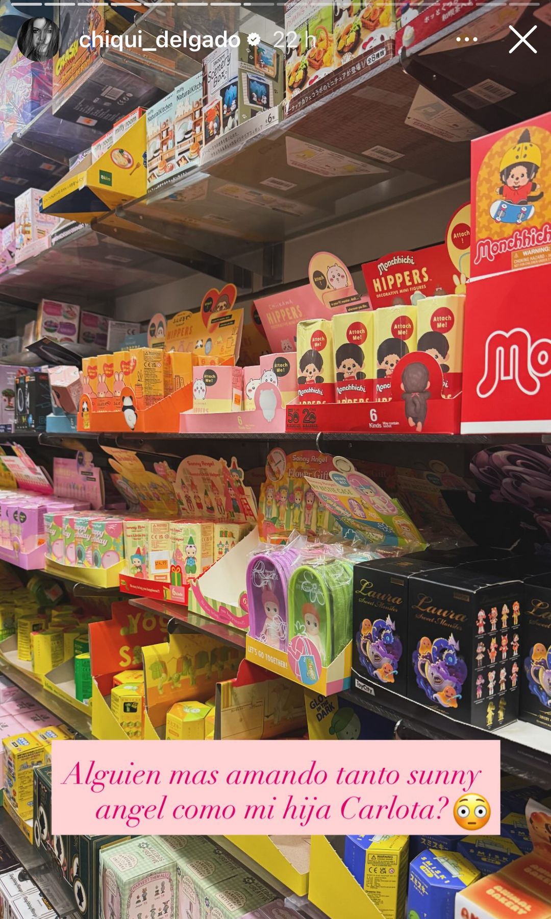 La hija menor de 'Chiqui' Delgado colecciona unas figuras llamadas Sonny Angel.