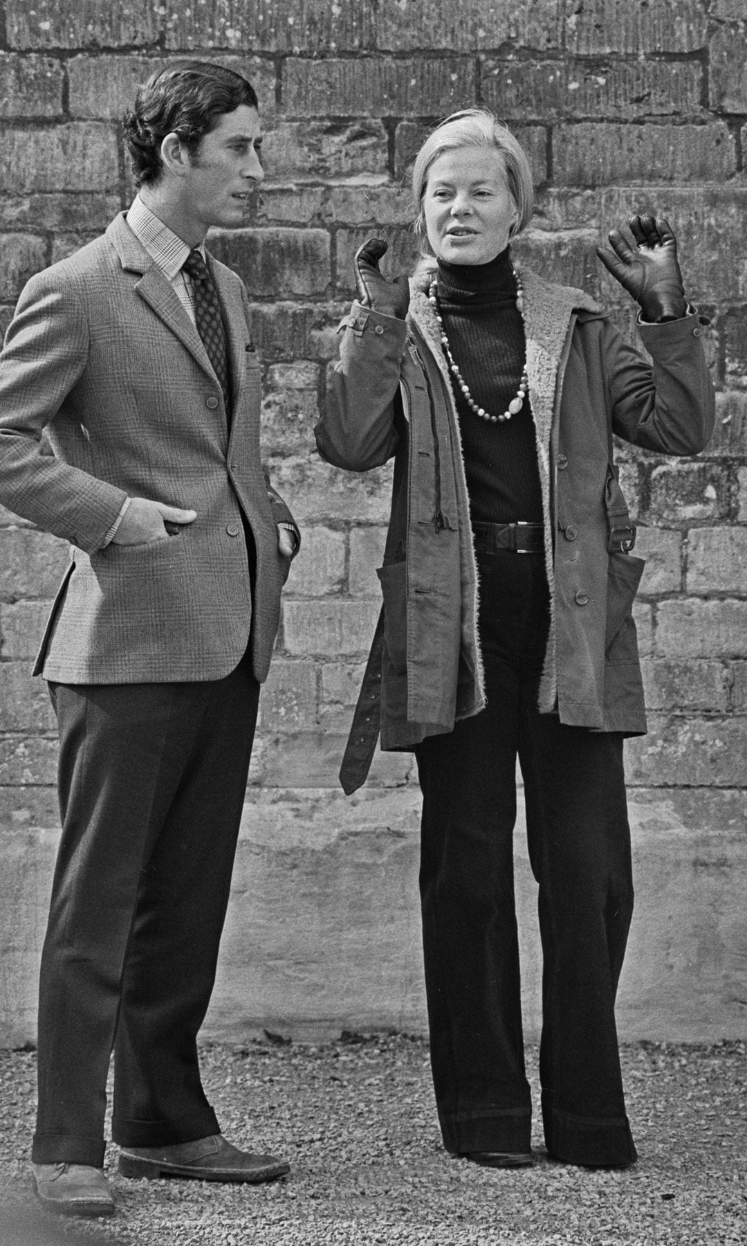 El rey Carlos III con la duquesa de Kent en una imagen tomada en 1974
