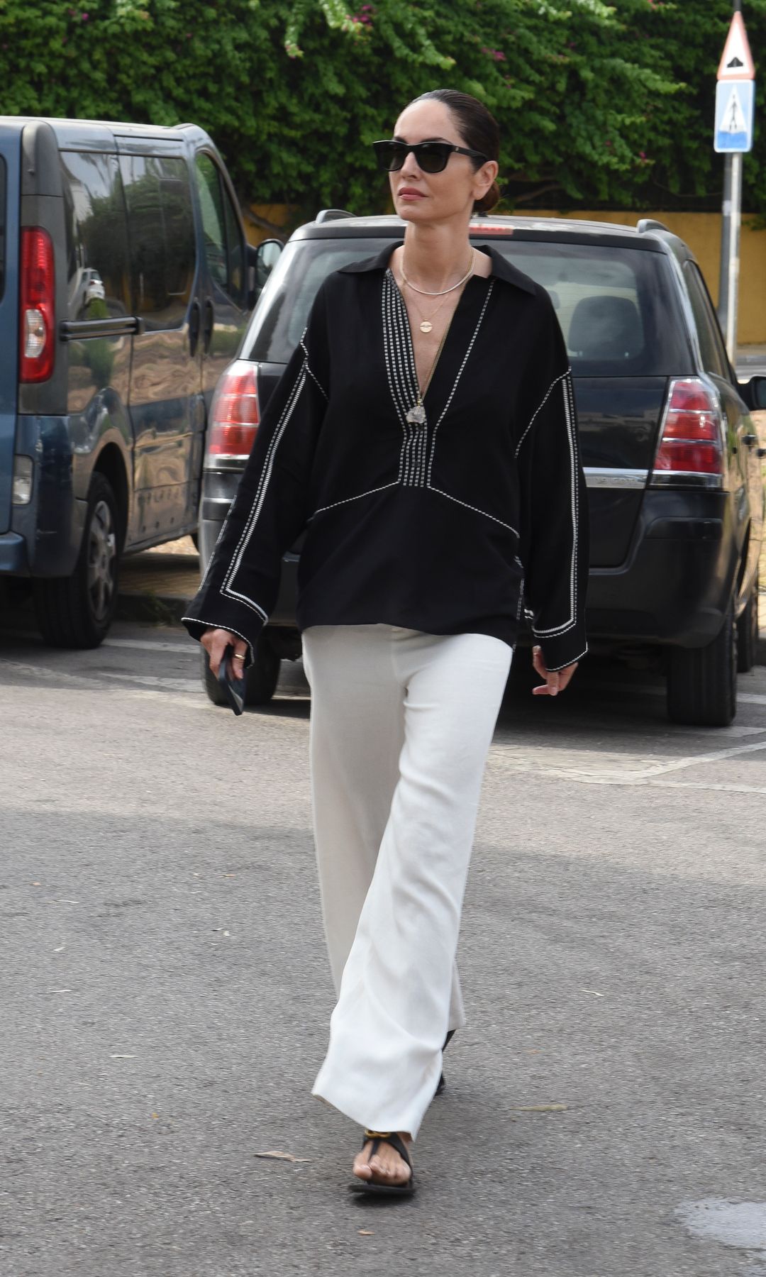 Eugenia Silva en la misa de Cartina Goyanes en Marbella, 27 de agosto de 2024